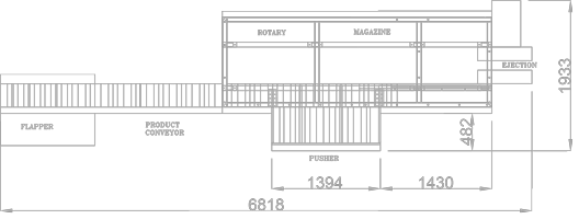 Pac Nova high speed cartoner schematic drawing