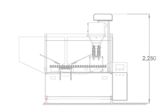 Mac 200 double head tube filler schematic drawing